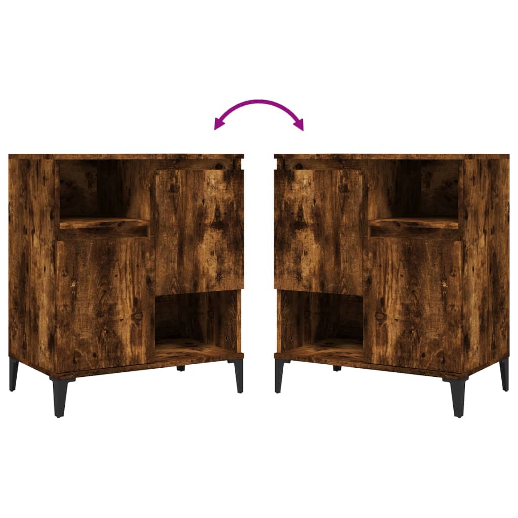 Dressoirs 3 st 60x35x70 cm bewerkt hout gerookt eikenkleurig is nu te koop bij PeponiXL, paradijselijk wonen!