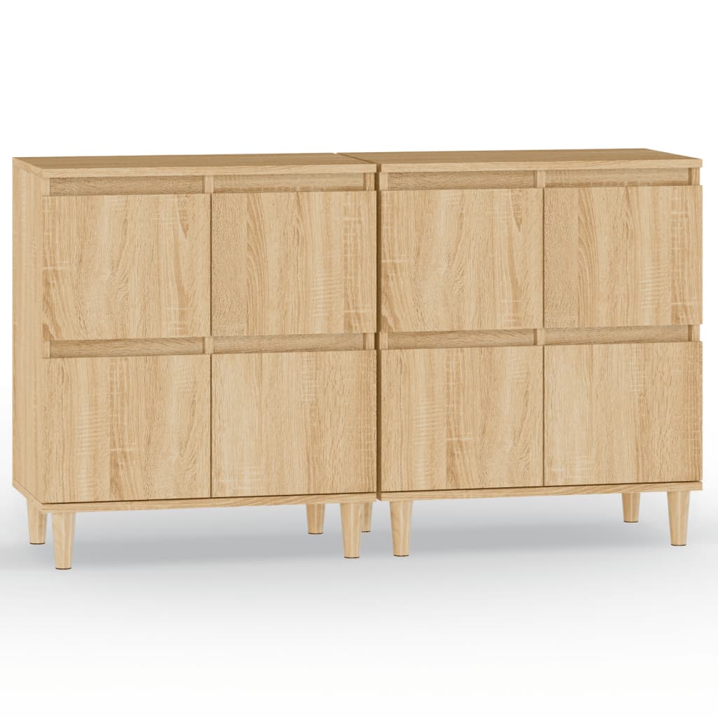 Dressoirs 2 st 60x35x70 cm bewerkt hout sonoma eikenkleurig is nu te koop bij PeponiXL, paradijselijk wonen!