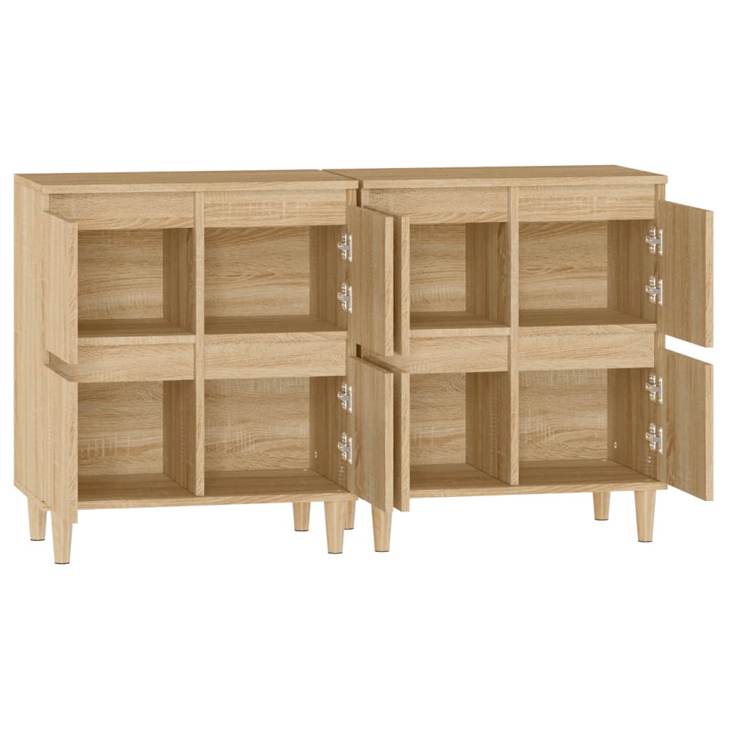 Dressoirs 2 st 60x35x70 cm bewerkt hout sonoma eikenkleurig is nu te koop bij PeponiXL, paradijselijk wonen!