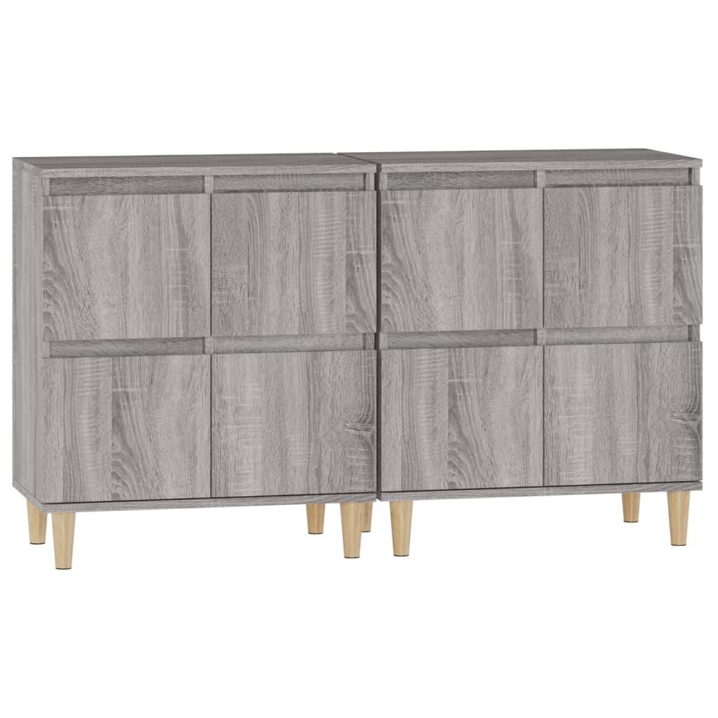 Dressoirs 2 st 60x35x70 cm bewerkt hout grijs sonoma eikenkleur is nu te koop bij PeponiXL, paradijselijk wonen!