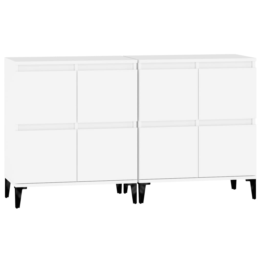 Dressoirs 2 st 60x35x70 cm bewerkt hout wit is nu te koop bij PeponiXL, paradijselijk wonen!