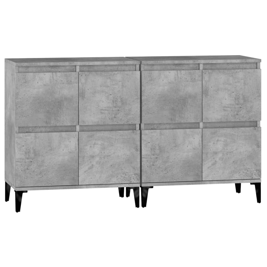Dressoirs 2 st 60x35x70 cm bewerkt hout betongrijs is nu te koop bij PeponiXL, paradijselijk wonen!