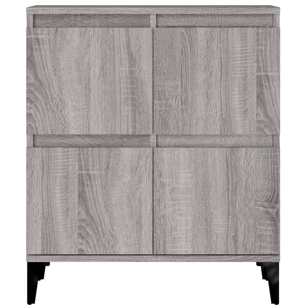 Dressoirs 2 st 60x35x70 cm bewerkt hout grijs sonoma eikenkleur is nu te koop bij PeponiXL, paradijselijk wonen!