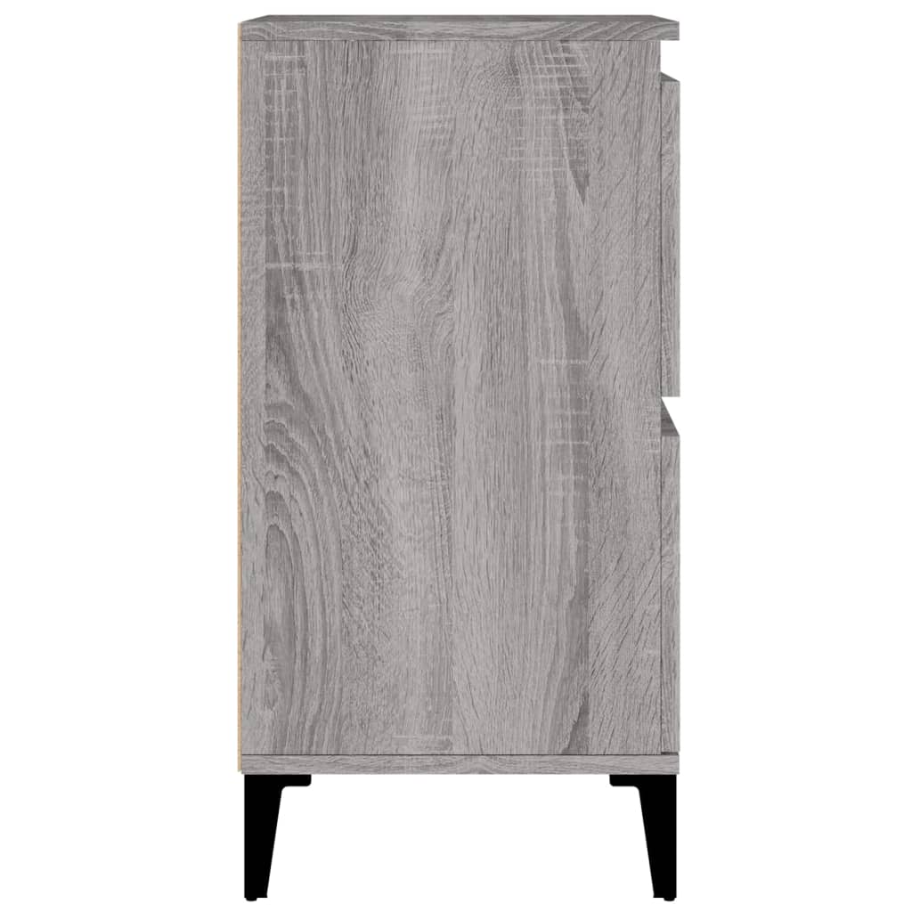 Dressoirs 2 st 60x35x70 cm bewerkt hout grijs sonoma eikenkleur is nu te koop bij PeponiXL, paradijselijk wonen!
