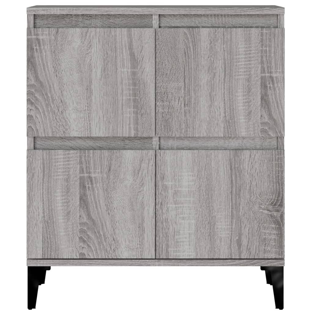 Dressoirs 3 st 60x35x70 cm bewerkt hout grijs sonoma eikenkleur is nu te koop bij PeponiXL, paradijselijk wonen!