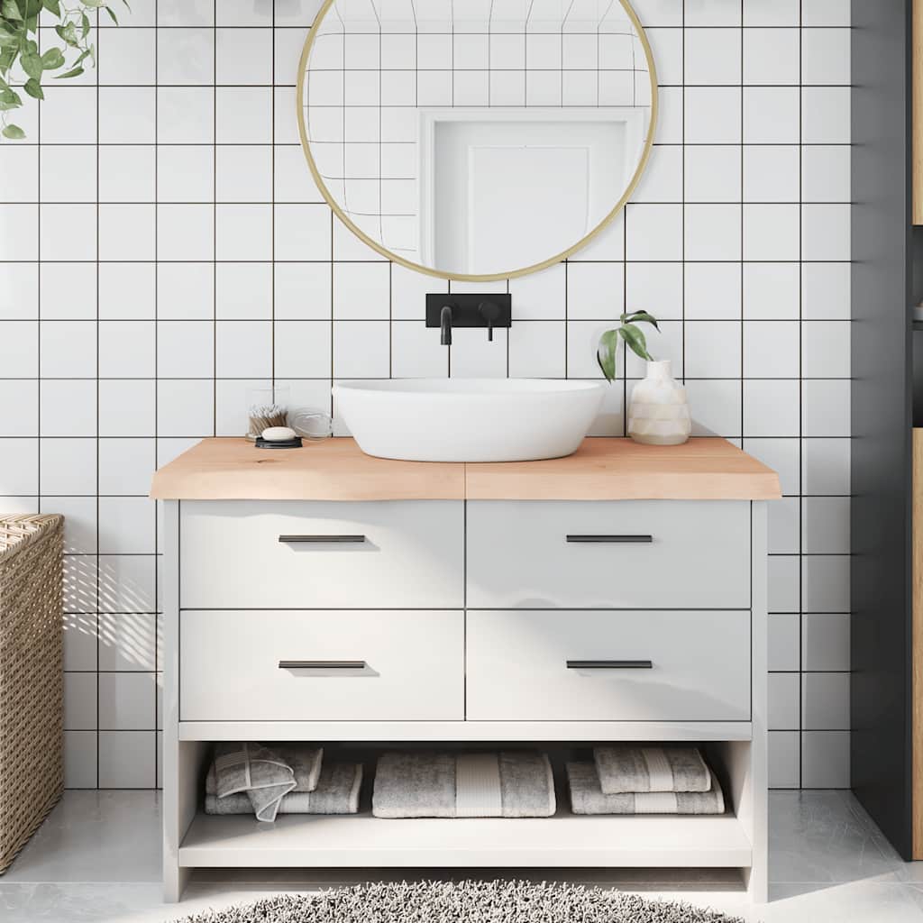 Wastafelblad 120x60x(2-6) cm onbehandeld massief hout is nu te koop bij PeponiXL, paradijselijk wonen!