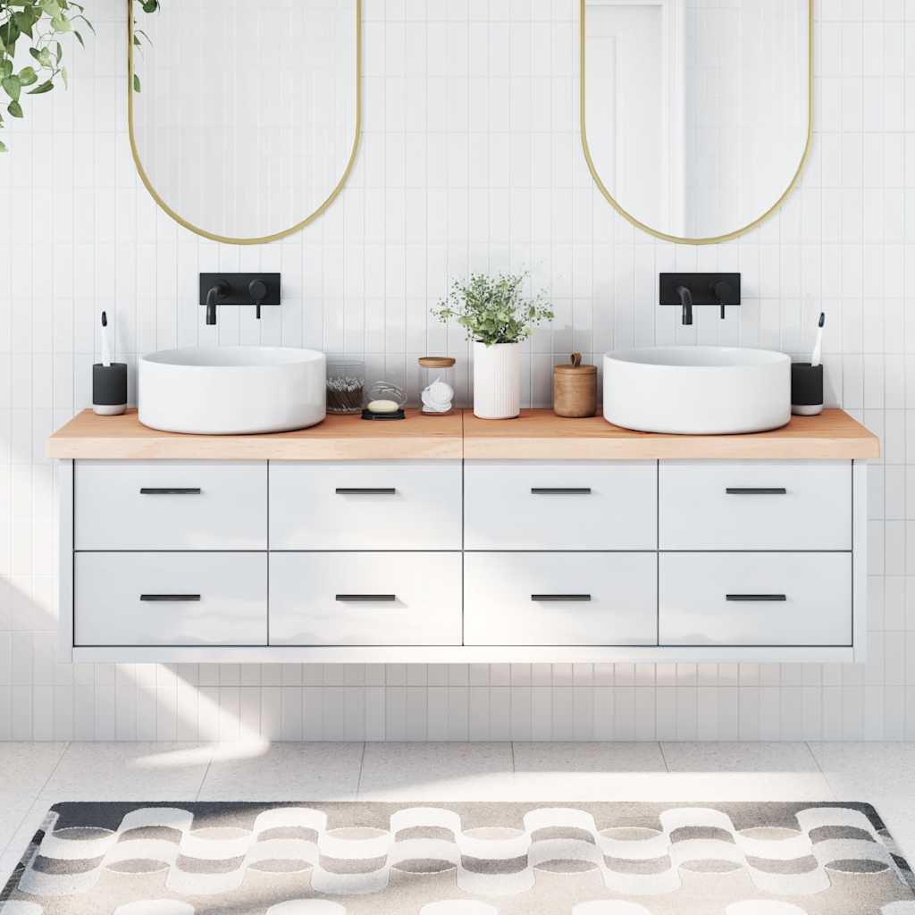 Wastafelblad 180x60x(2-6) cm onbehandeld massief hout is nu te koop bij PeponiXL, paradijselijk wonen!