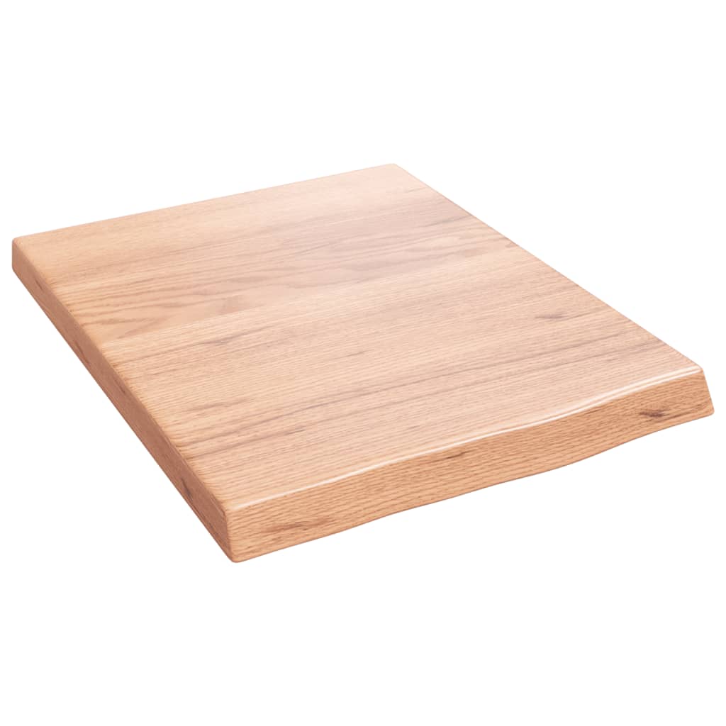 Wastafelblad 40x50x(2-4) cm behandeld massief hout lichtbruin is nu te koop bij PeponiXL, paradijselijk wonen!