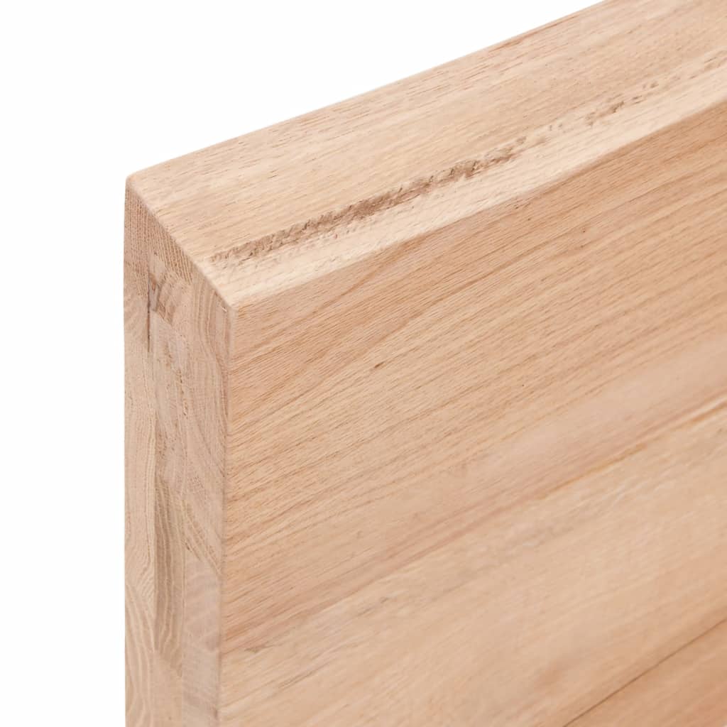 Wastafelblad 60x30x(2-6) cm behandeld massief hout lichtbruin is nu te koop bij PeponiXL, paradijselijk wonen!