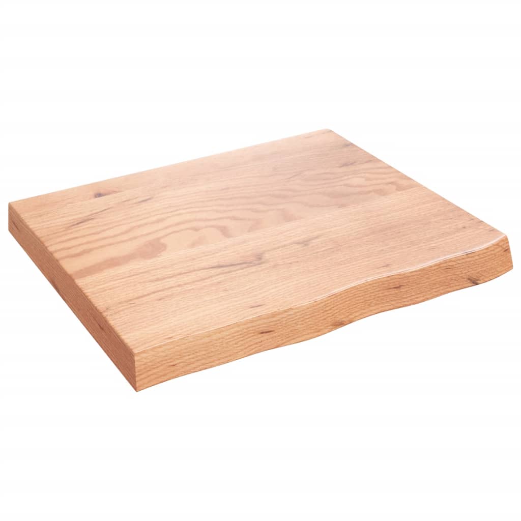 Wastafelblad 60x50x(2-6) cm behandeld massief hout lichtbruin is nu te koop bij PeponiXL, paradijselijk wonen!