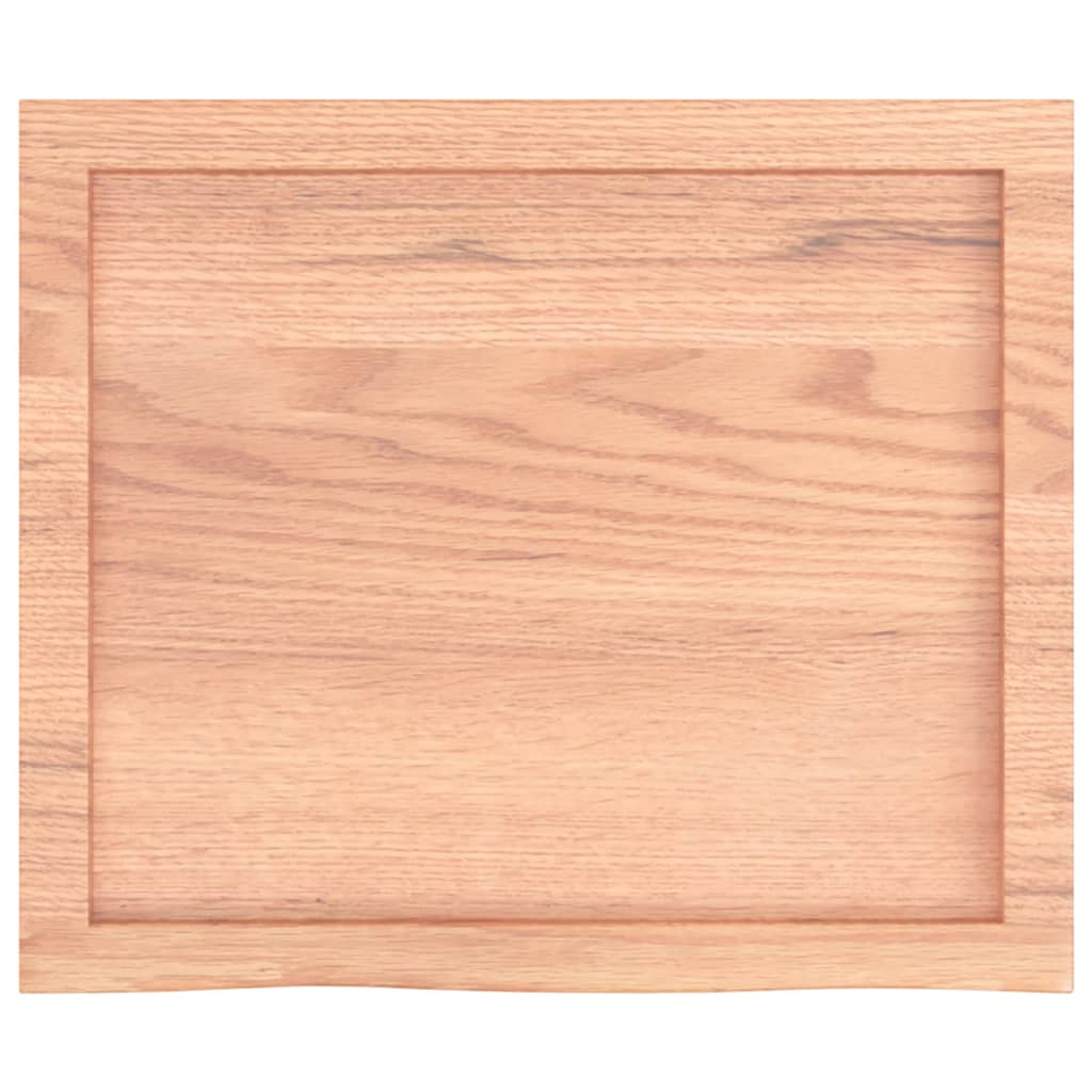 Wastafelblad 60x50x(2-6) cm behandeld massief hout lichtbruin is nu te koop bij PeponiXL, paradijselijk wonen!