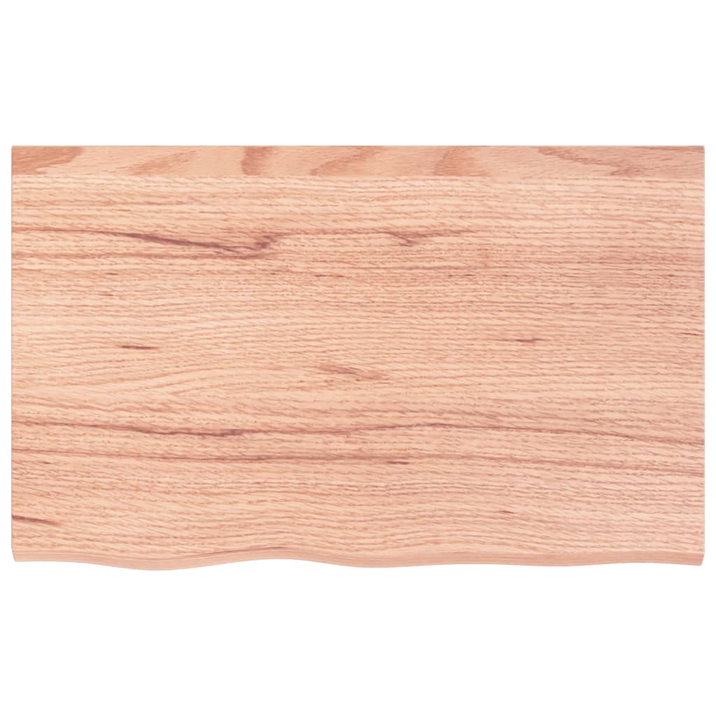 Wastafelblad 80x50x(2-4) cm behandeld massief hout lichtbruin is nu te koop bij PeponiXL, paradijselijk wonen!