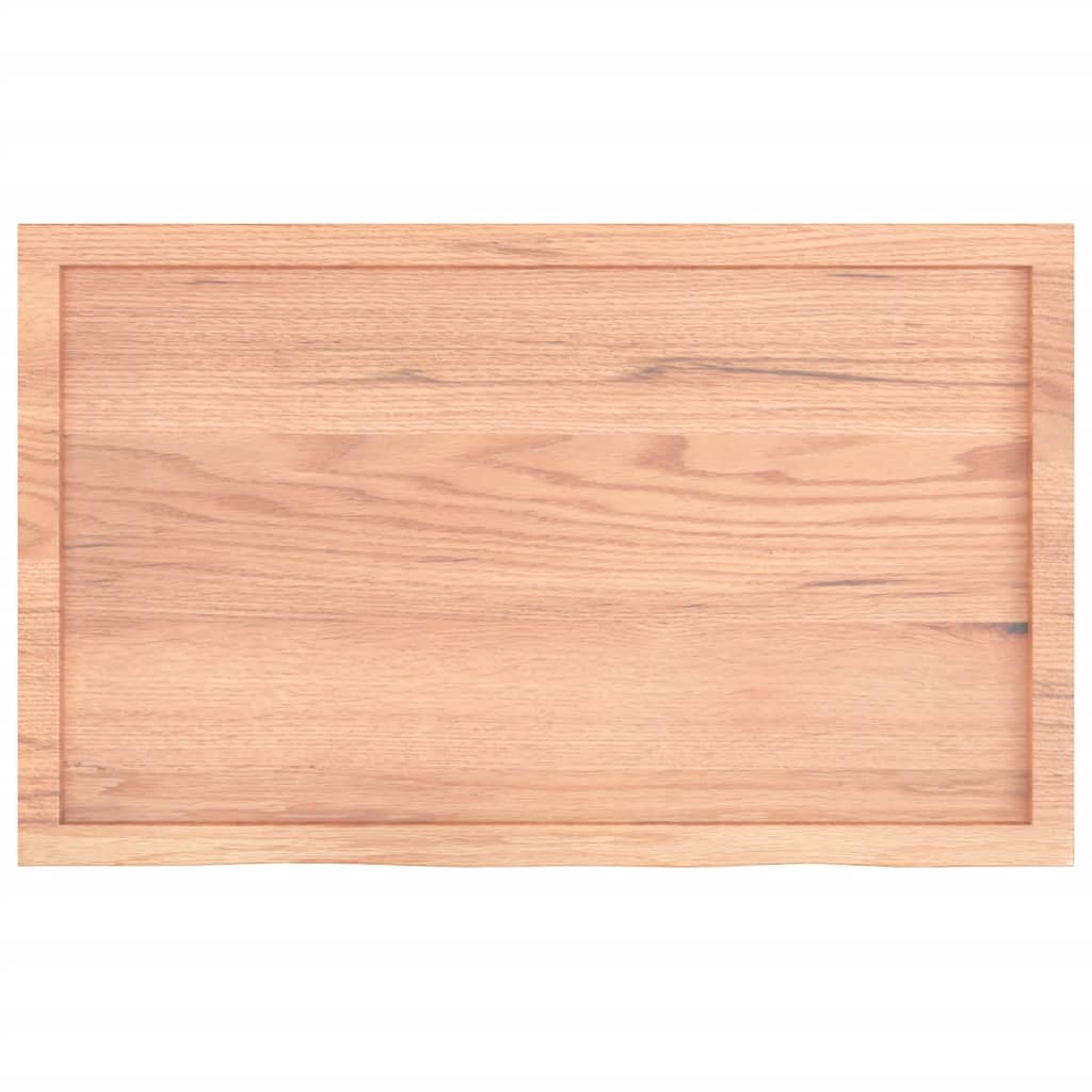 Wastafelblad 100x60x(2-6) cm behandeld massief hout lichtbruin is nu te koop bij PeponiXL, paradijselijk wonen!