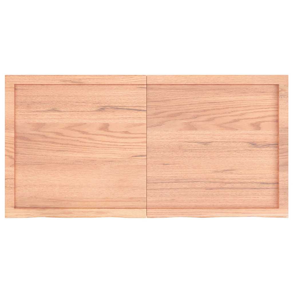 Wastafelblad 120x60x(2-4) cm behandeld massief hout lichtbruin is nu te koop bij PeponiXL, paradijselijk wonen!