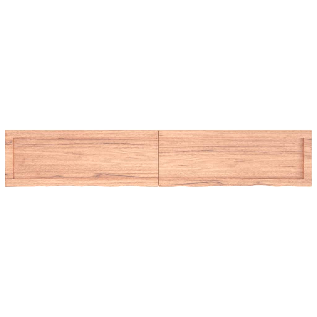 Wastafelblad 160x30x(2-4) cm behandeld massief hout lichtbruin is nu te koop bij PeponiXL, paradijselijk wonen!