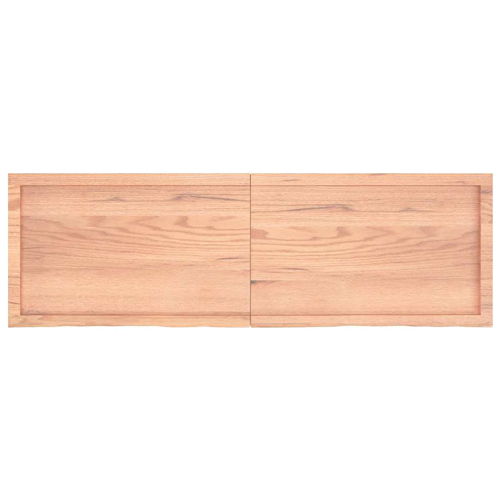 Wastafelblad 160x50x(2-6) cm behandeld massief hout lichtbruin is nu te koop bij PeponiXL, paradijselijk wonen!