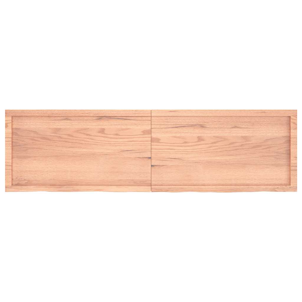 Wastafelblad 180x50x(2-4) cm behandeld massief hout lichtbruin is nu te koop bij PeponiXL, paradijselijk wonen!