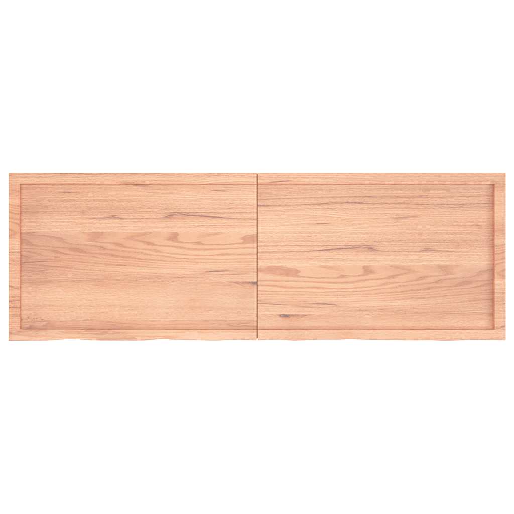 Wastafelblad 180x60x(2-4) cm behandeld massief hout lichtbruin is nu te koop bij PeponiXL, paradijselijk wonen!