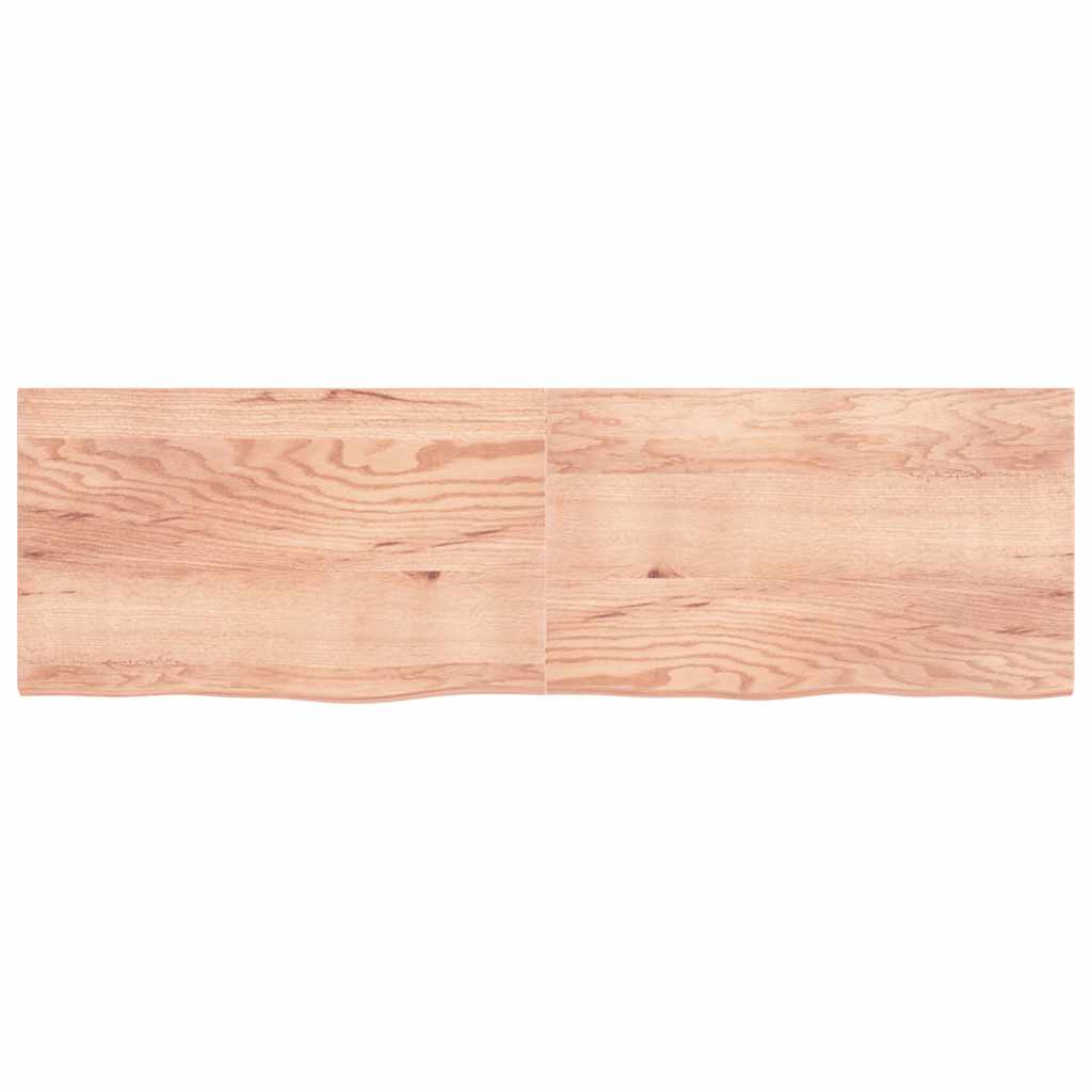 Wastafelblad 200x60x(2-4) cm behandeld massief hout lichtbruin is nu te koop bij PeponiXL, paradijselijk wonen!