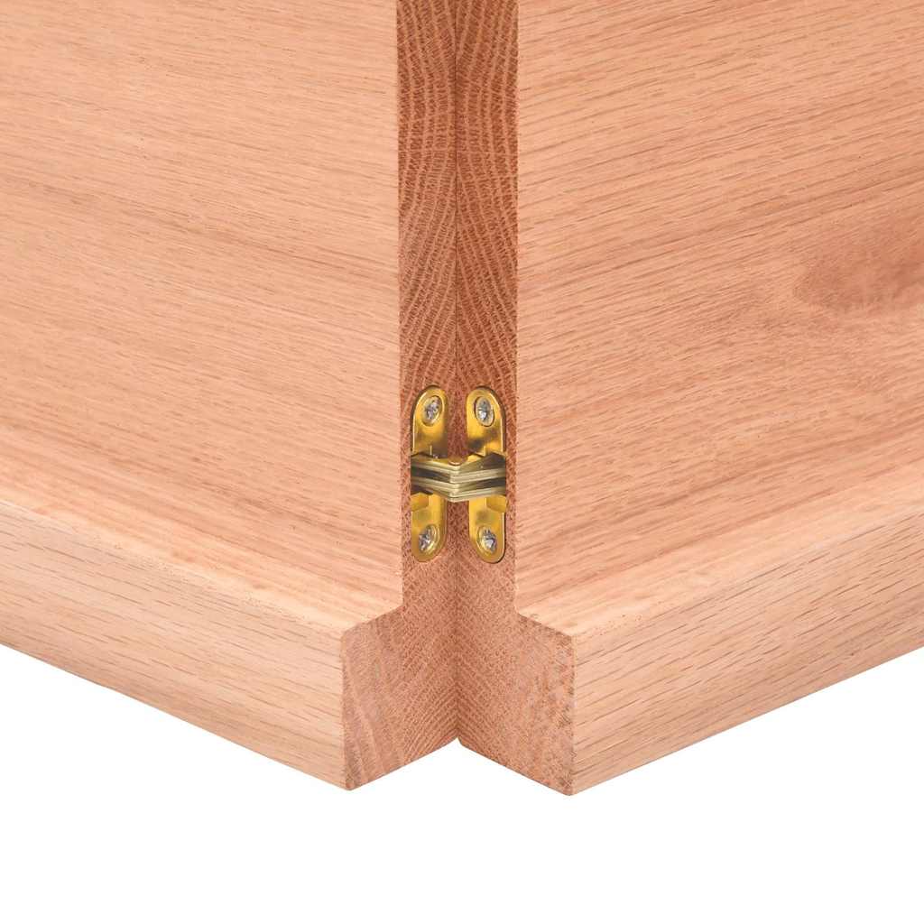 Wastafelblad 200x60x(2-4) cm behandeld massief hout lichtbruin is nu te koop bij PeponiXL, paradijselijk wonen!