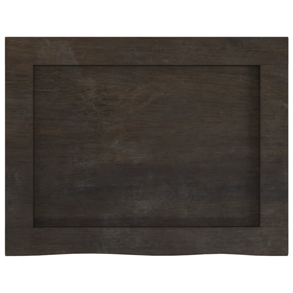 Wastafelblad 40x30x(2-4) cm behandeld massief hout donkerbruin is nu te koop bij PeponiXL, paradijselijk wonen!