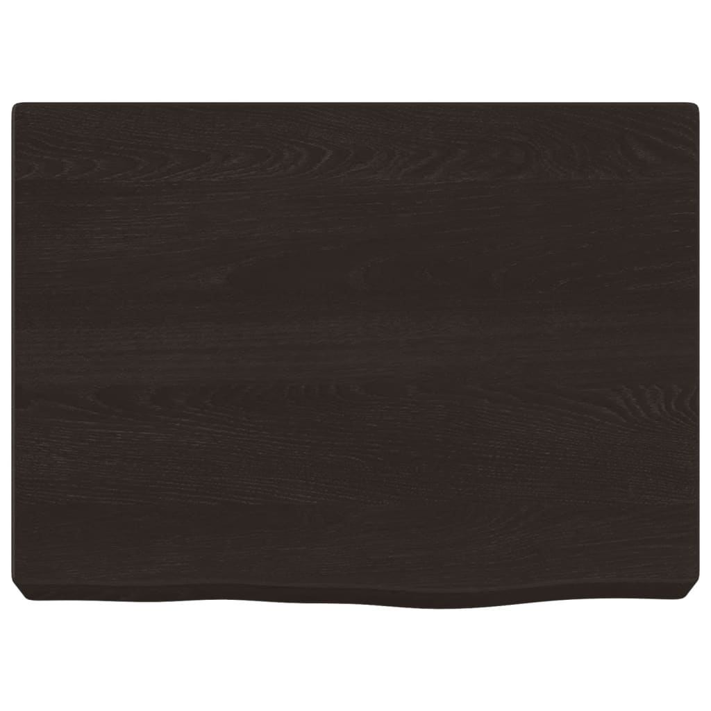Wastafelblad 40x30x(2-6) cm behandeld massief hout donkerbruin is nu te koop bij PeponiXL, paradijselijk wonen!