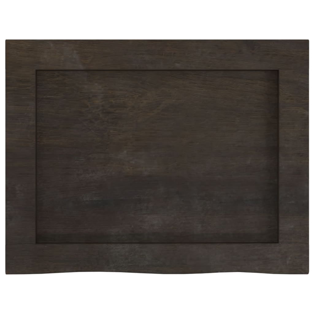 Wastafelblad 40x30x(2-6) cm behandeld massief hout donkerbruin is nu te koop bij PeponiXL, paradijselijk wonen!