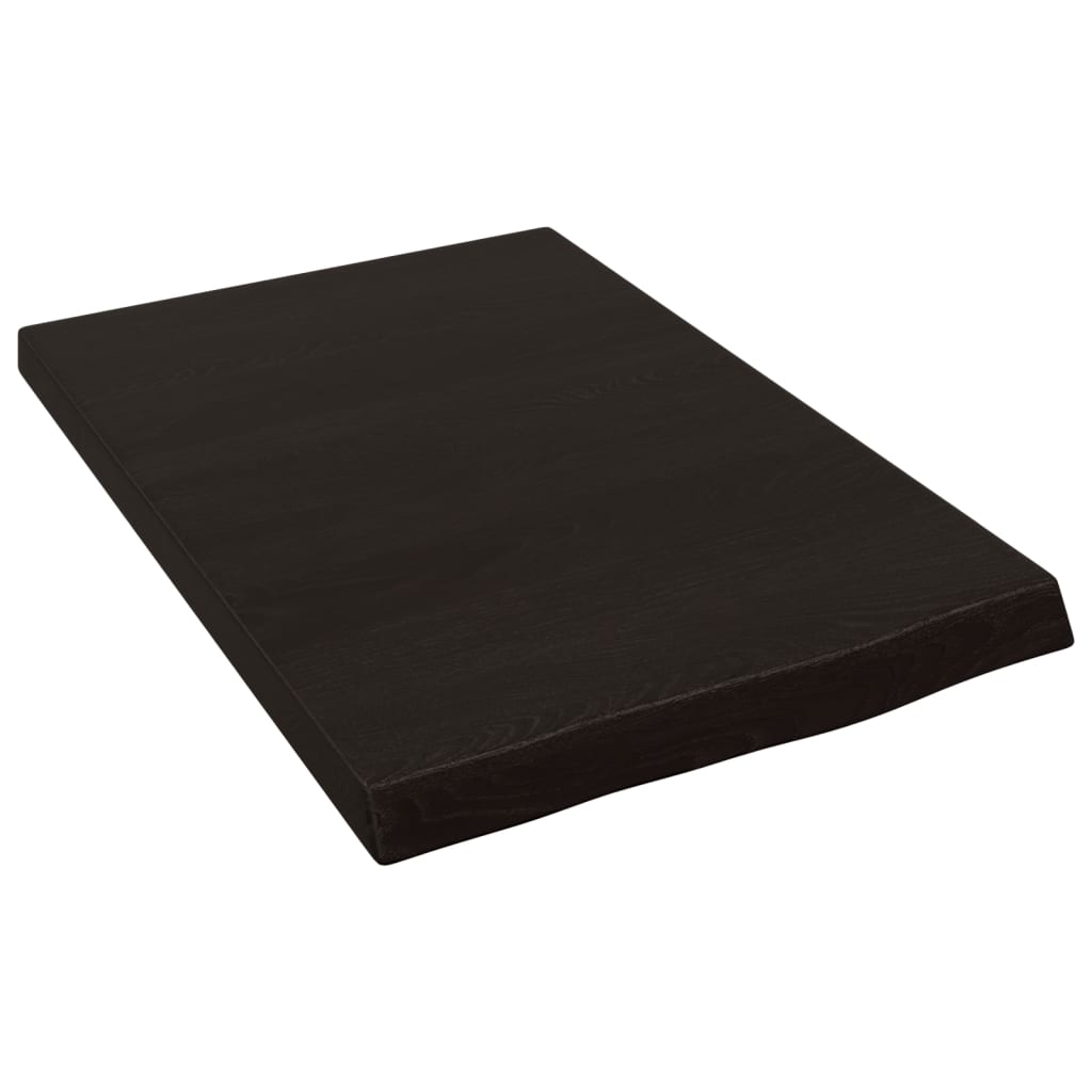 Wastafelblad 40x60x(2-4) cm behandeld massief hout donkerbruin is nu te koop bij PeponiXL, paradijselijk wonen!