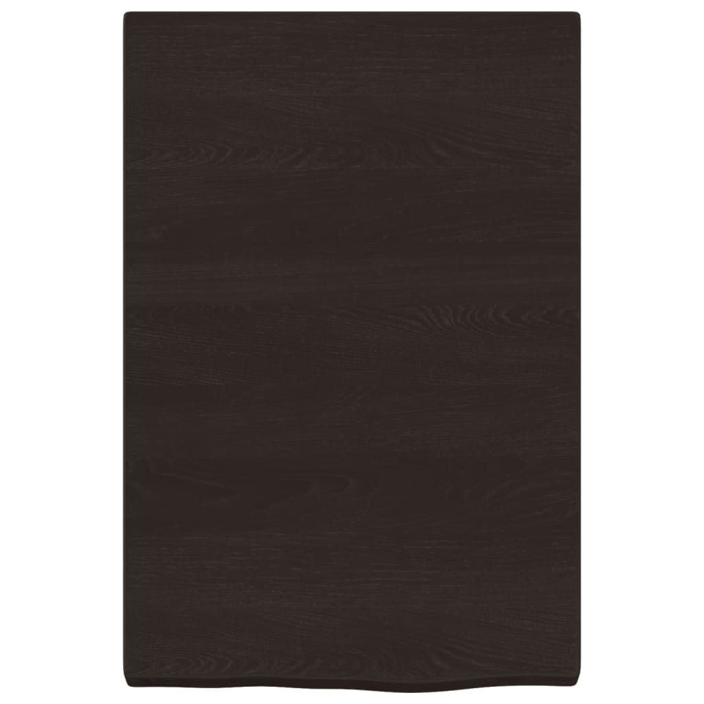 Wastafelblad 40x60x(2-4) cm behandeld massief hout donkerbruin is nu te koop bij PeponiXL, paradijselijk wonen!