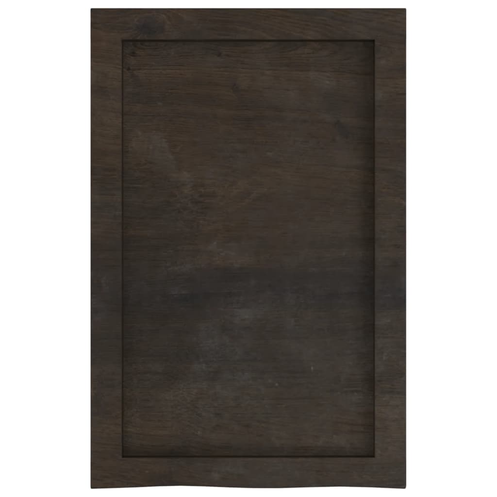 Wastafelblad 40x60x(2-4) cm behandeld massief hout donkerbruin is nu te koop bij PeponiXL, paradijselijk wonen!