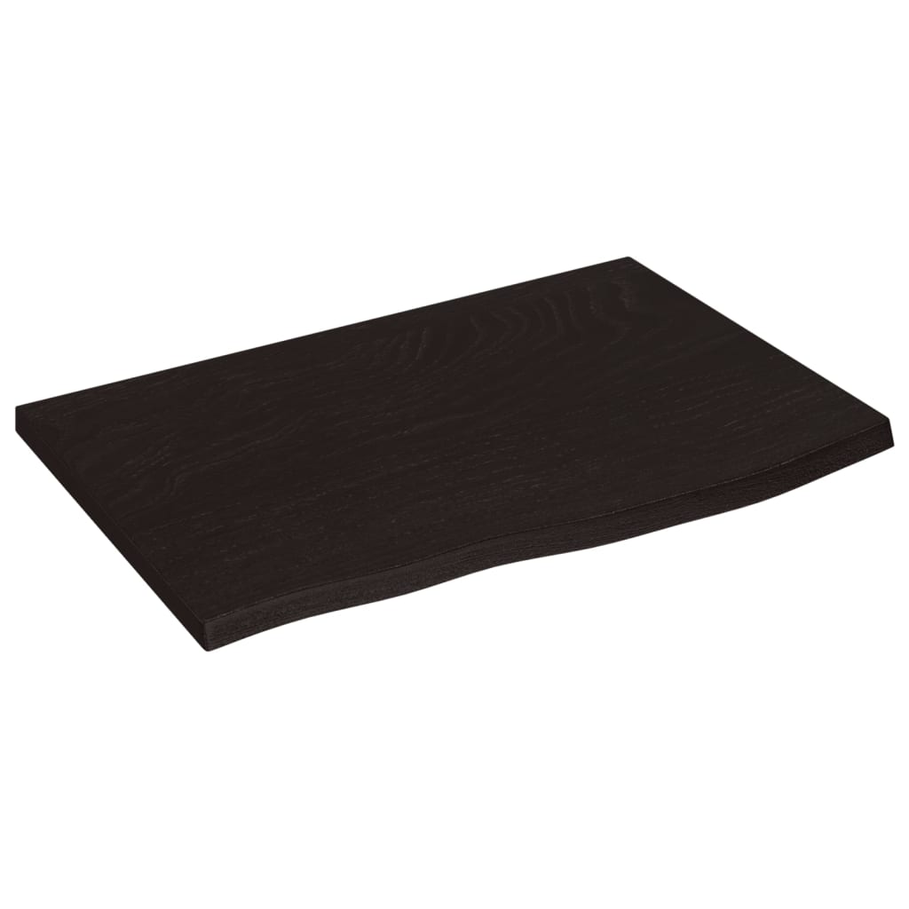 Wastafelblad 60x40x(2-4) cm behandeld massief hout donkerbruin is nu te koop bij PeponiXL, paradijselijk wonen!