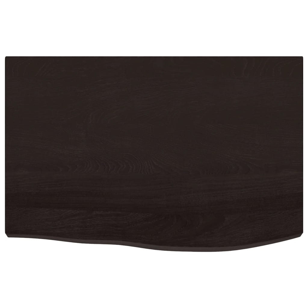 Wastafelblad 60x40x(2-6) cm behandeld massief hout donkerbruin is nu te koop bij PeponiXL, paradijselijk wonen!