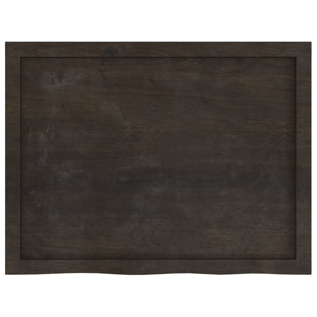 Wastafelblad 80x60x(2-4) cm behandeld massief hout donkerbruin is nu te koop bij PeponiXL, paradijselijk wonen!