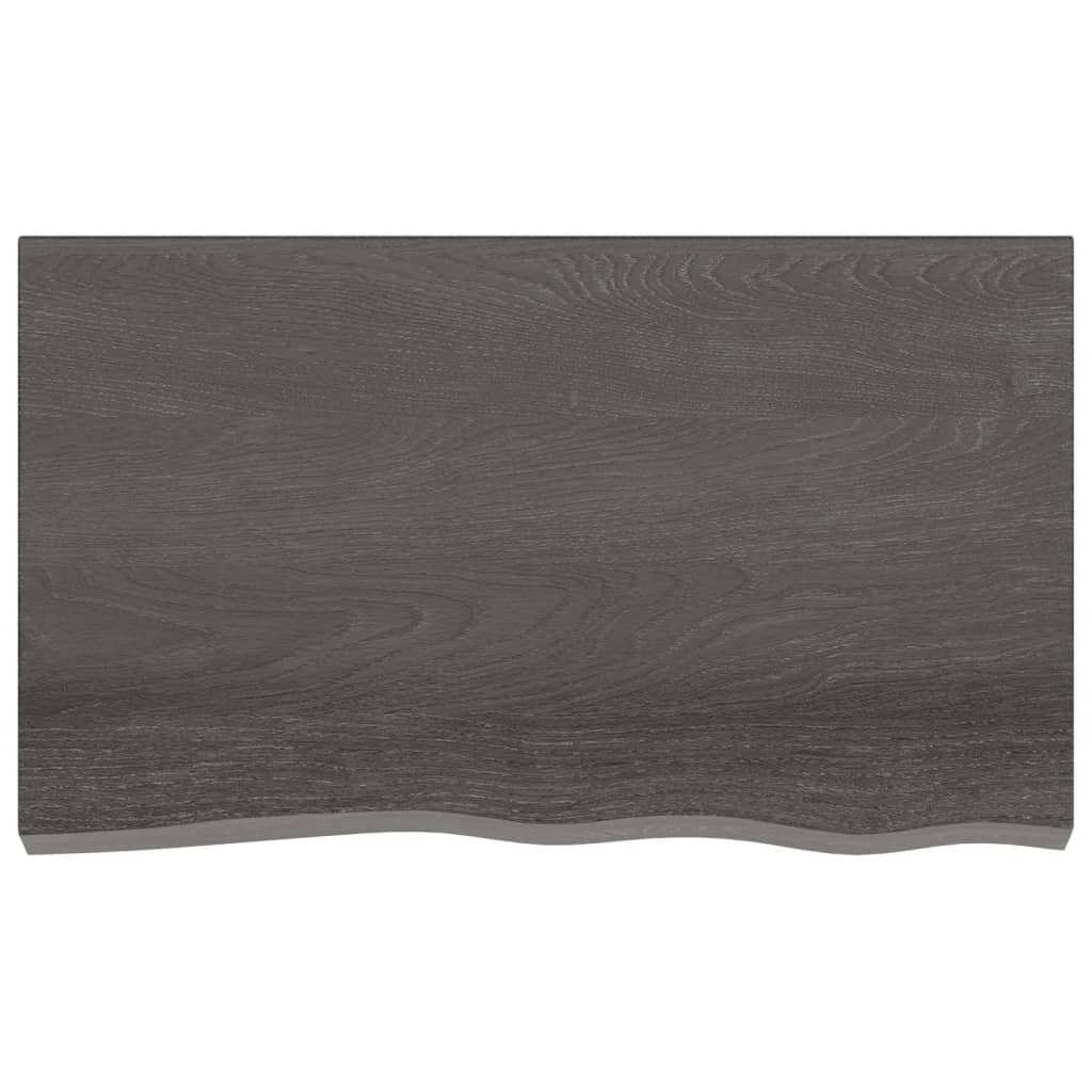 Wastafelblad 100x60x2 cm behandeld massief hout donkerbruin is nu te koop bij PeponiXL, paradijselijk wonen!