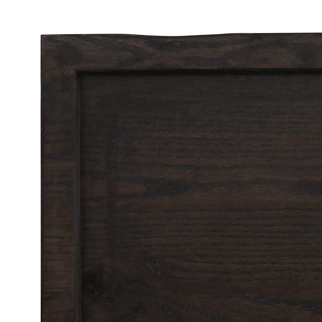Wastafelblad 120x60x(2-4) cm behandeld massief hout donkerbruin is nu te koop bij PeponiXL, paradijselijk wonen!