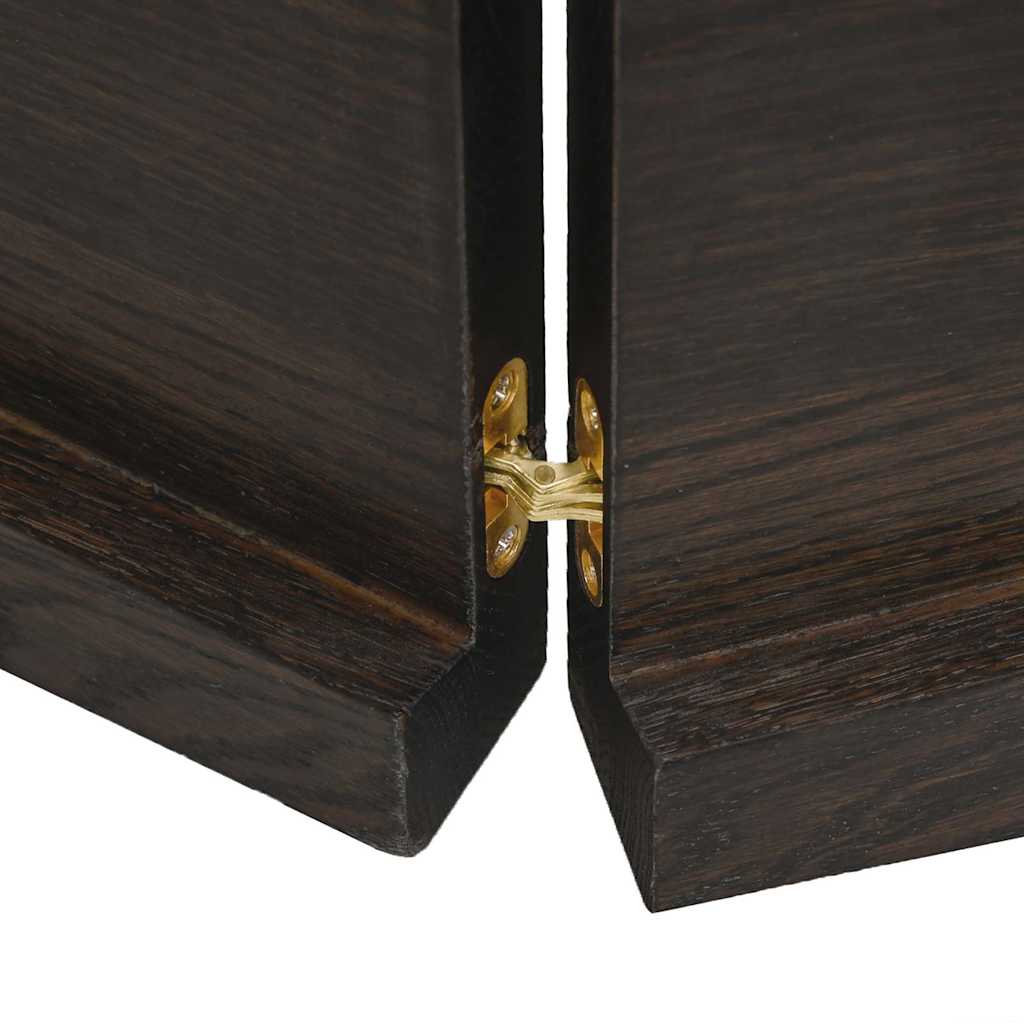 Wastafelblad 120x60x(2-4) cm behandeld massief hout donkerbruin is nu te koop bij PeponiXL, paradijselijk wonen!