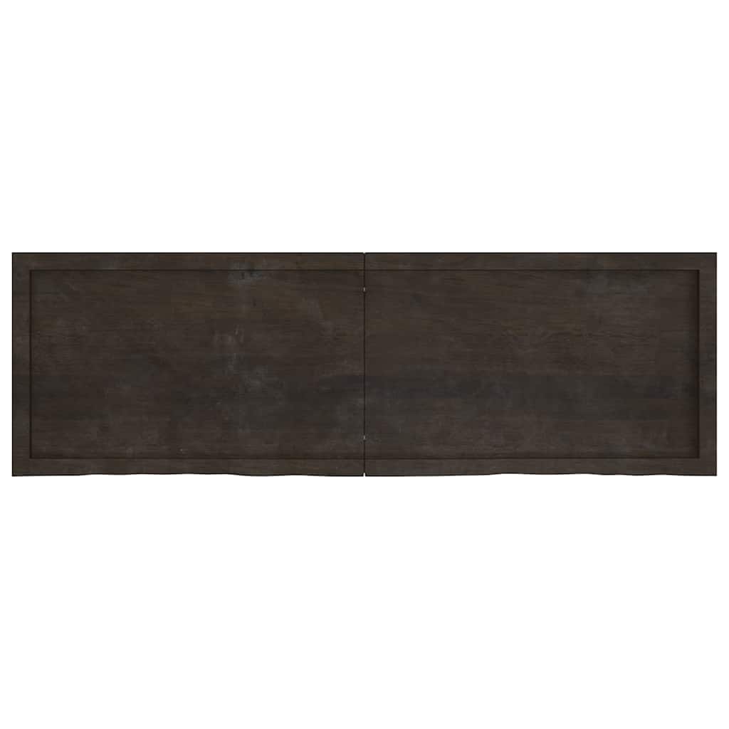Wastafelblad 160x50x(2-4) cm behandeld massief hout donkerbruin is nu te koop bij PeponiXL, paradijselijk wonen!