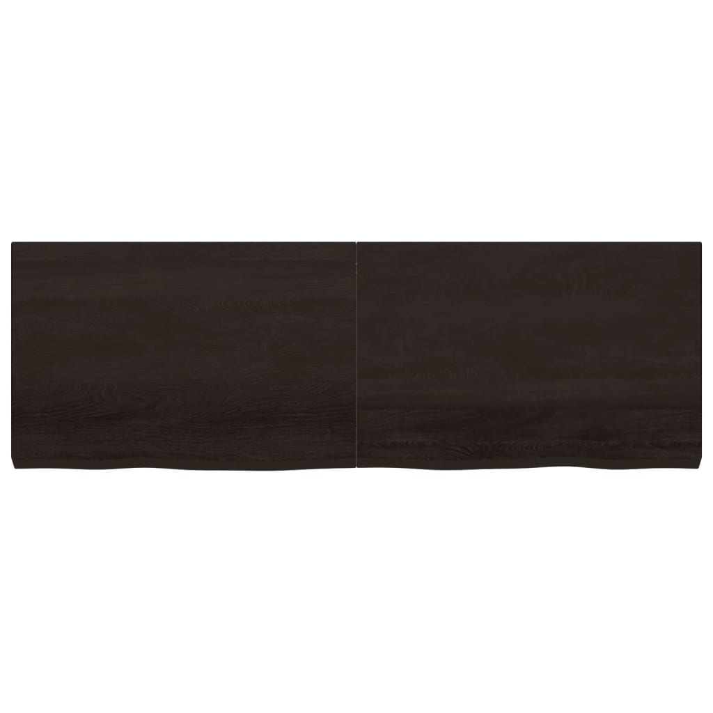 Wastafelblad 180x60x(2-6) cm behandeld massief hout donkerbruin is nu te koop bij PeponiXL, paradijselijk wonen!
