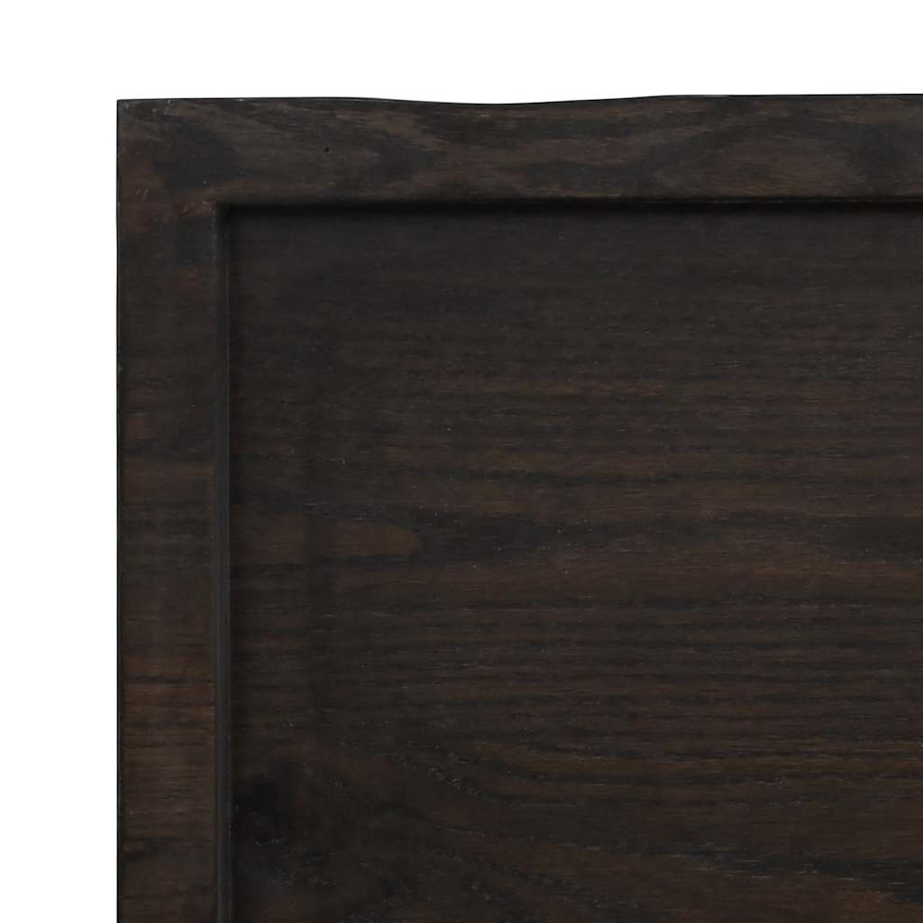 Wastafelblad 180x60x(2-6) cm behandeld massief hout donkerbruin is nu te koop bij PeponiXL, paradijselijk wonen!