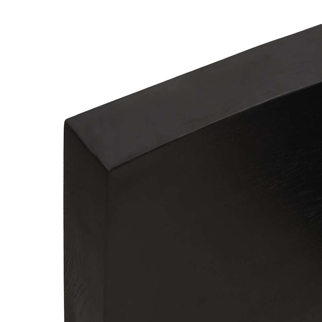 Wastafelblad 180x60x(2-6) cm behandeld massief hout donkerbruin is nu te koop bij PeponiXL, paradijselijk wonen!