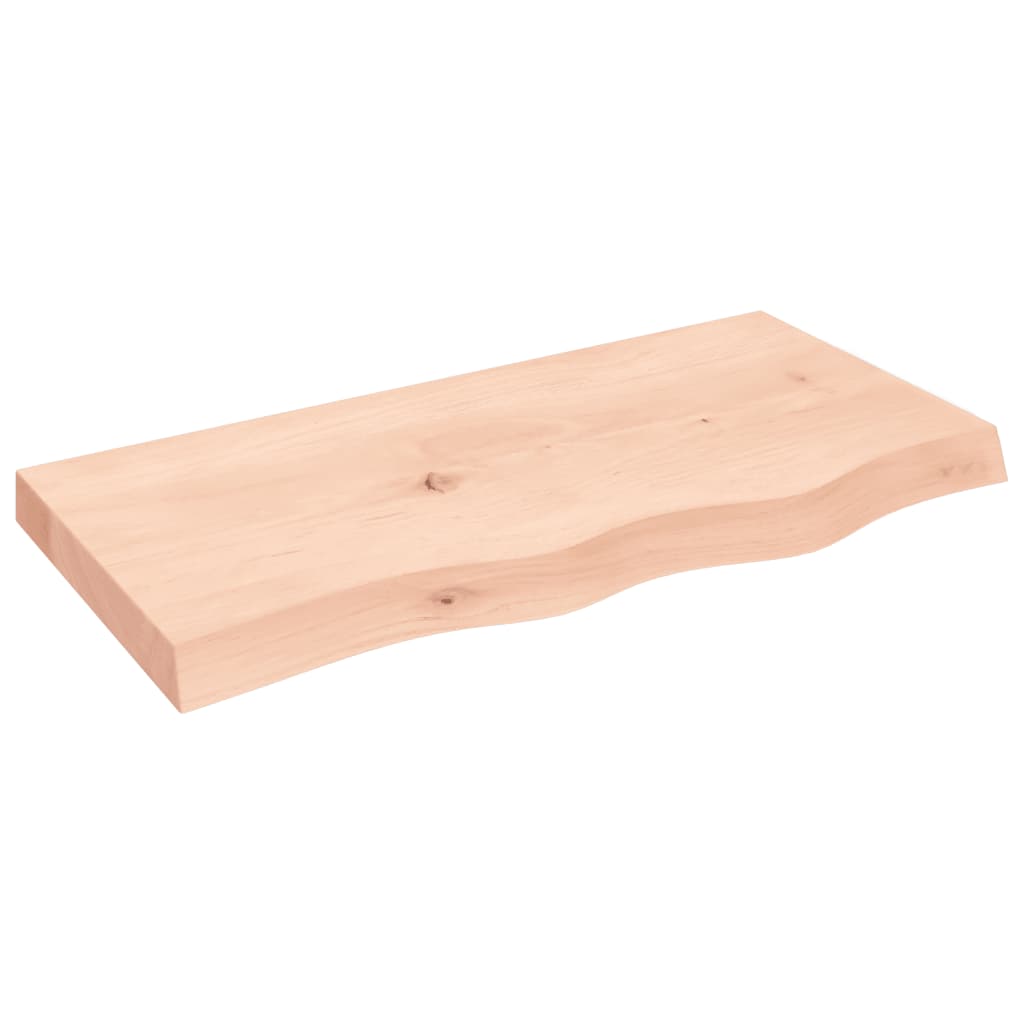 Tafelblad 80x40x(2-6) cm onbehandeld massief eikenhout is nu te koop bij PeponiXL, paradijselijk wonen!