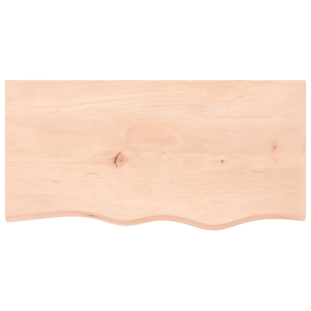Tafelblad 80x40x(2-6) cm onbehandeld massief eikenhout is nu te koop bij PeponiXL, paradijselijk wonen!