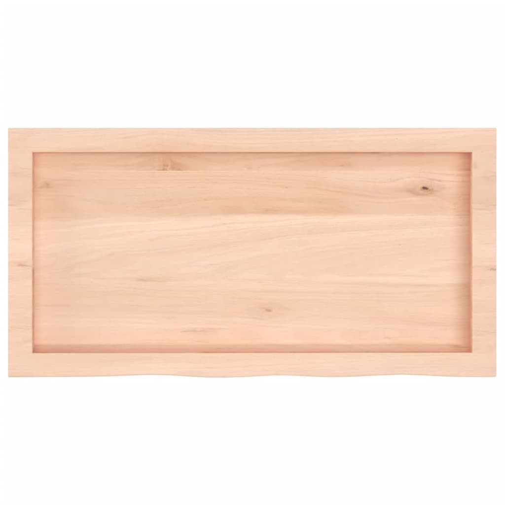 Tafelblad 80x40x(2-6) cm onbehandeld massief eikenhout is nu te koop bij PeponiXL, paradijselijk wonen!