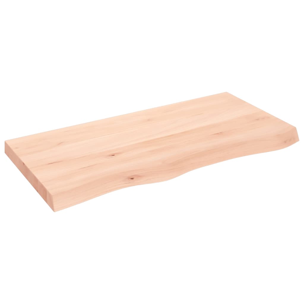 Tafelblad 100x50x(2-6) cm onbehandeld massief eikenhout is nu te koop bij PeponiXL, paradijselijk wonen!