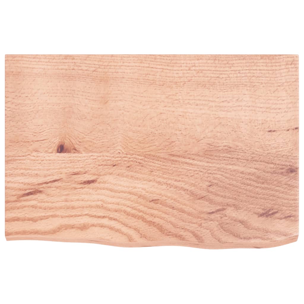 Tafelblad 60x40x2 cm behandeld massief eikenhout lichtbruin is nu te koop bij PeponiXL, paradijselijk wonen!