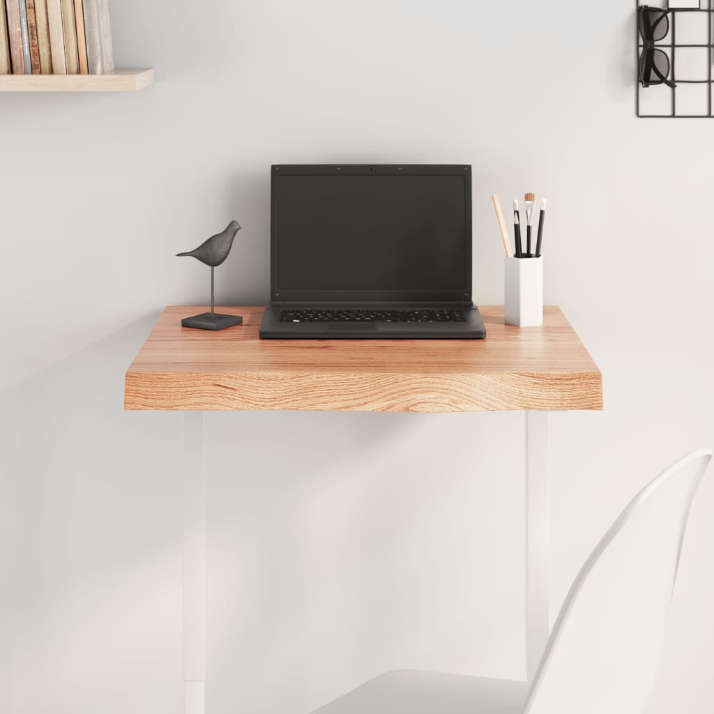 Tafelblad 60x50x(2-6) cm behandeld massief eikenhout lichtbruin is nu te koop bij PeponiXL, paradijselijk wonen!