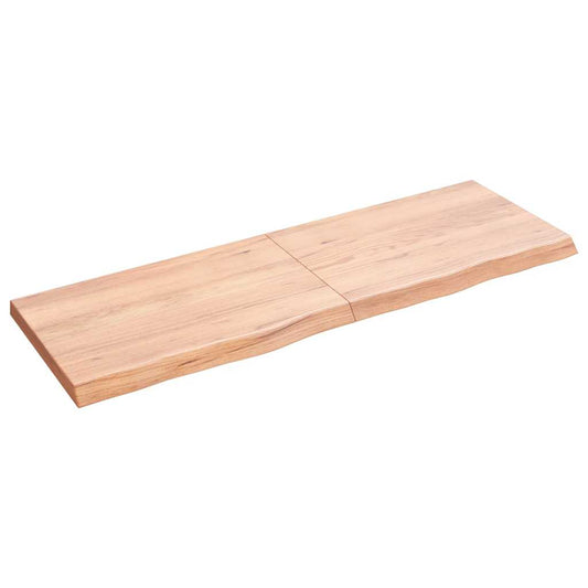 Tafelblad 120x40x(2-4)cm behandeld massief eikenhout lichtbruin is nu te koop bij PeponiXL, paradijselijk wonen!