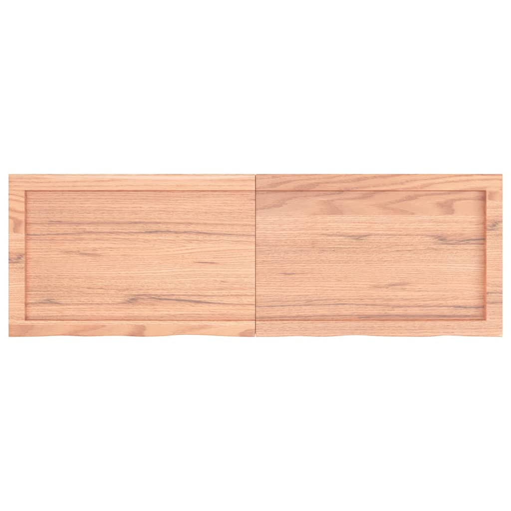 Tafelblad 120x40x(2-4)cm behandeld massief eikenhout lichtbruin is nu te koop bij PeponiXL, paradijselijk wonen!