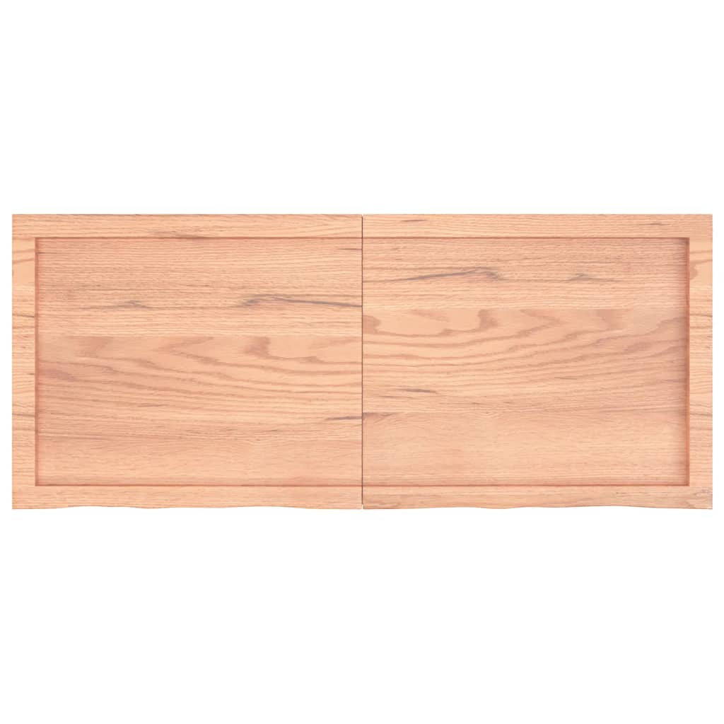 Tafelblad 120x50x(2-6)cm behandeld massief eikenhout lichtbruin is nu te koop bij PeponiXL, paradijselijk wonen!