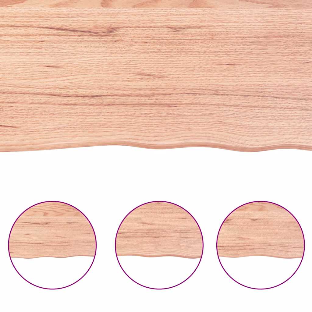 Tafelblad 120x50x(2-6)cm behandeld massief eikenhout lichtbruin is nu te koop bij PeponiXL, paradijselijk wonen!